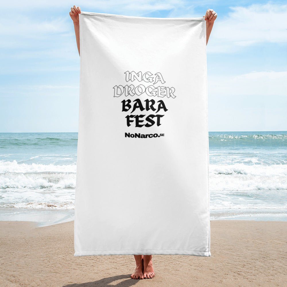 Handduk: inga droger bara fest