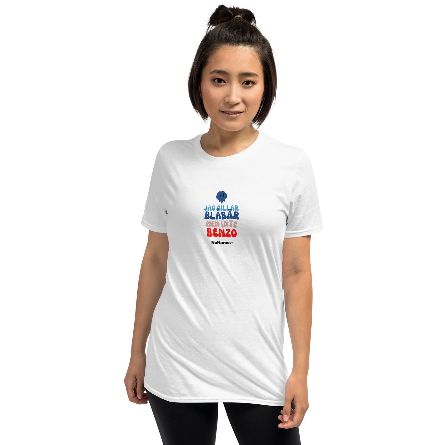 T-shirt, "Jag gillar blåbär men inte Benzo"