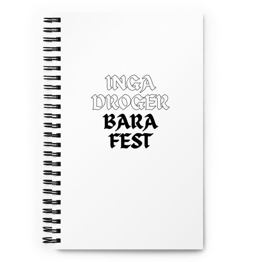 Anteckningsbok: inga droger bara fest