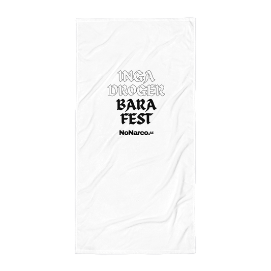 Handduk: inga droger bara fest